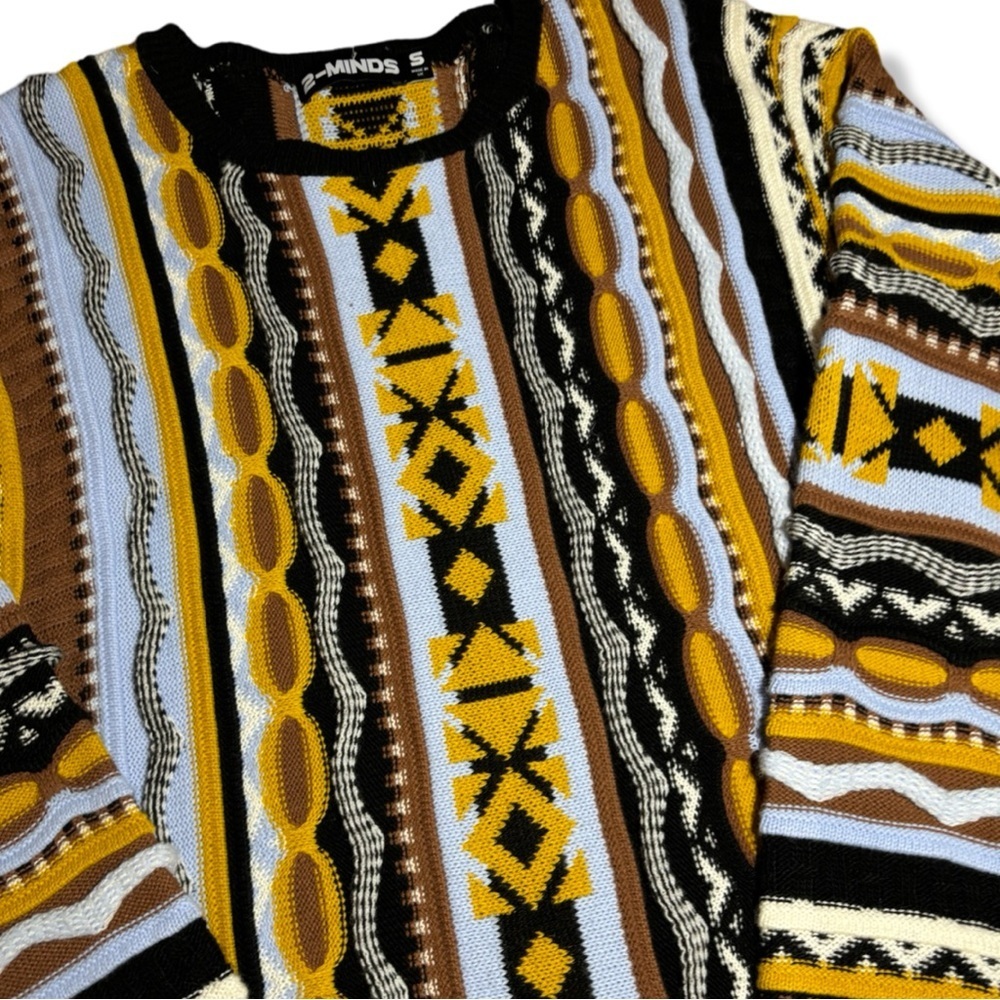 Multicolor 3D Knit Sweater - Picture 3 of 4